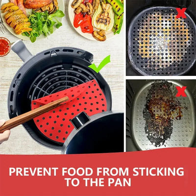 Reusable Silicone Air Fryer Liners Nonstick Heat Resistant Mats