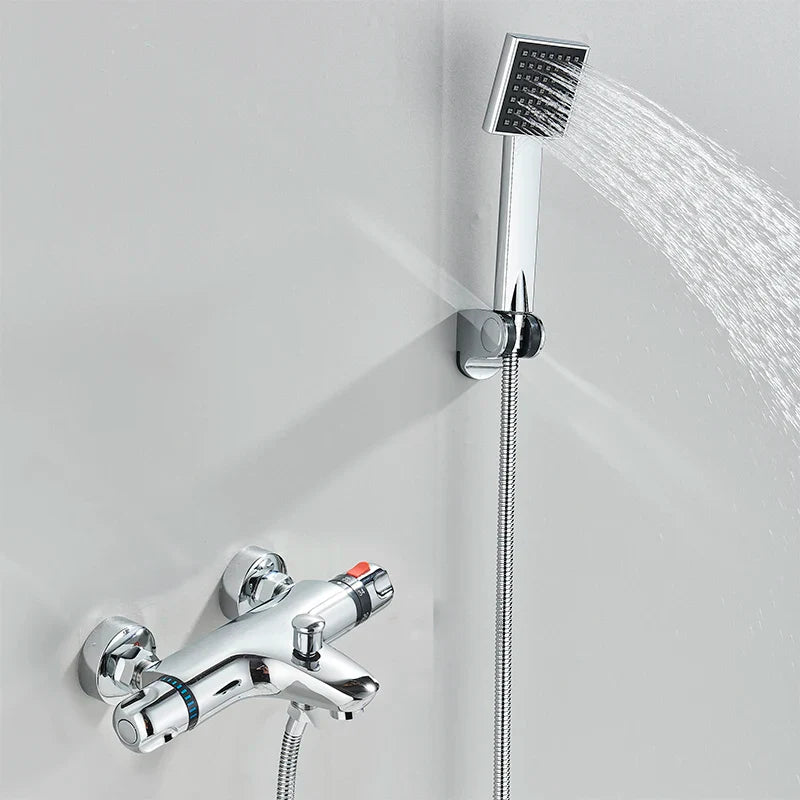 Bathtub Faucet Shower Set Wall Mount With Hand Shower Two Functions
