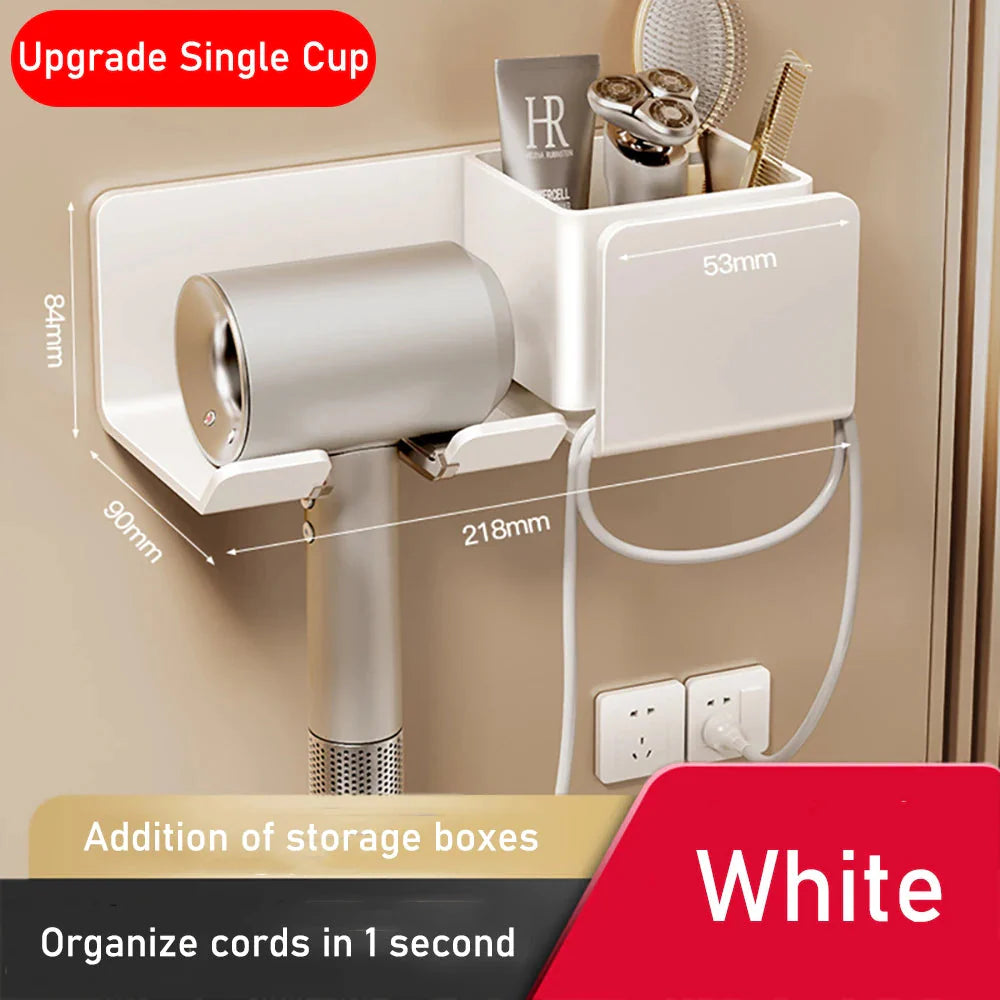 Hair Dryer Holder Wall Mount Stand For Bathroom Accessories