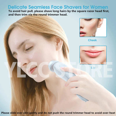 Women's Electric Shaver Bikini Trimmer For Face Underarms Legs Body