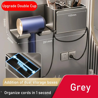 Hair Dryer Holder Wall Mount Metal Stand Cradle For Straightener
