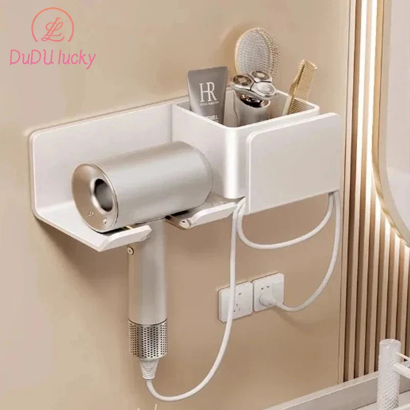 Hair Dryer Holder Wall Mount Stand For Bathroom Accessories