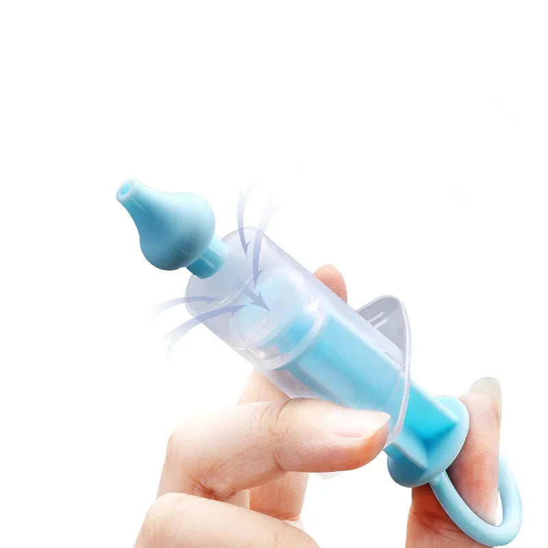 Silicone Nasal Aspirator Baby Nose Cleaner Suction Syringe Irrigator
