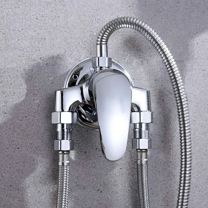 G1/2 Bathtub Shower Faucet Hot Cold Water Mixing Valve Set