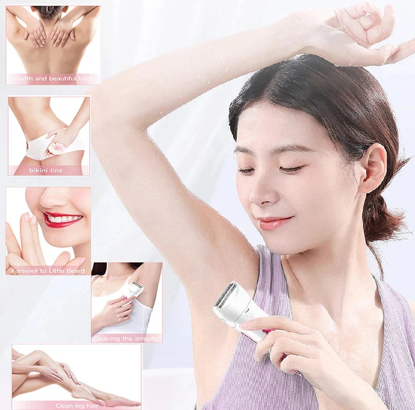 Kemei Women Electric Shaver For Legs Body Bikini Face Trimmer
