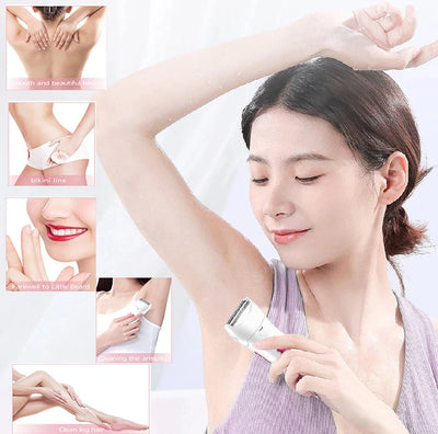 Kemei Women Electric Shaver For Legs Body Bikini Face Trimmer