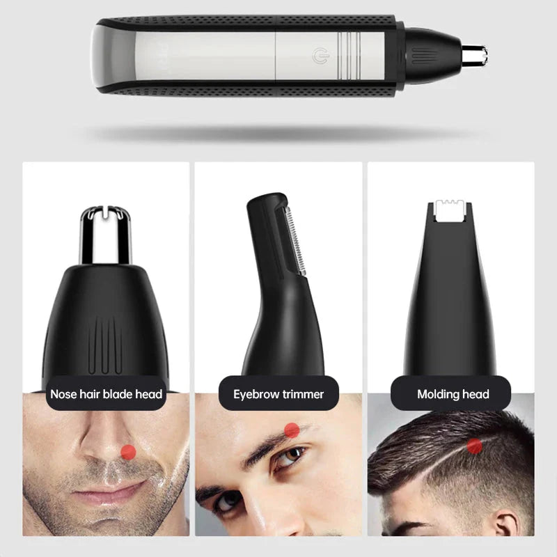 3 In 1 Men's Electric Nose Hair Trimmer Ear Eyebrow Grooming Kit