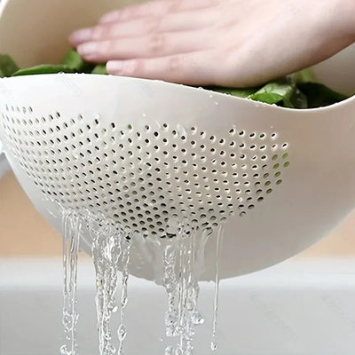Multi-Use Rice Basket For Draining Sifting And Storing Rice