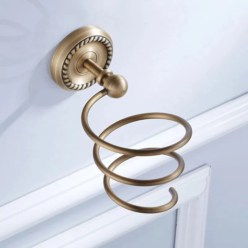 Hair Dryer Holder Wall-Mounted Stand Organizer Storage Cradle