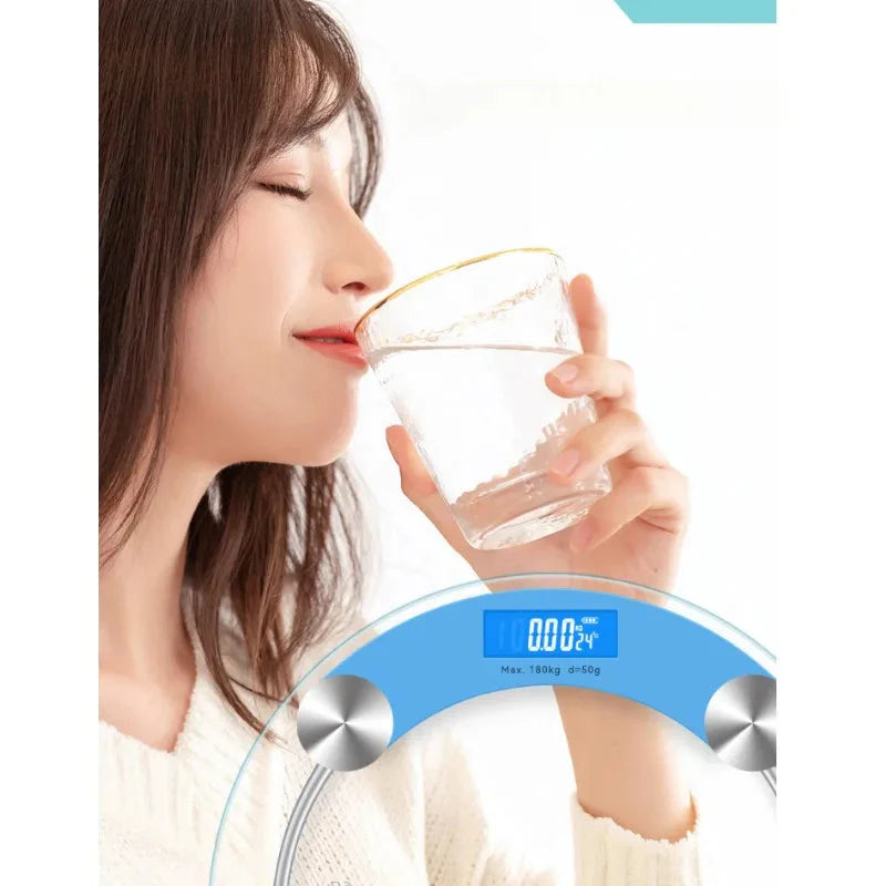Digital Bathroom Scale LCD Electronic Body Weight Balance