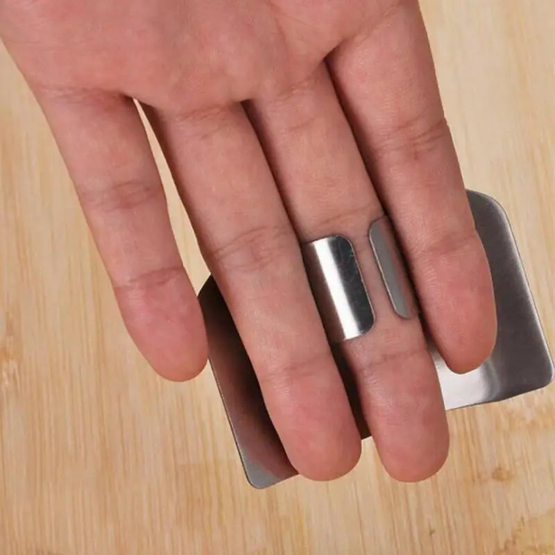 SafeSlice Adjustable Stainless Steel Finger Guard For Cutting Safety