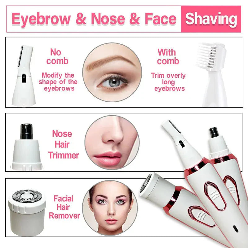 4 In 1 Electric Razor For Women Body Hair Shaving Tool