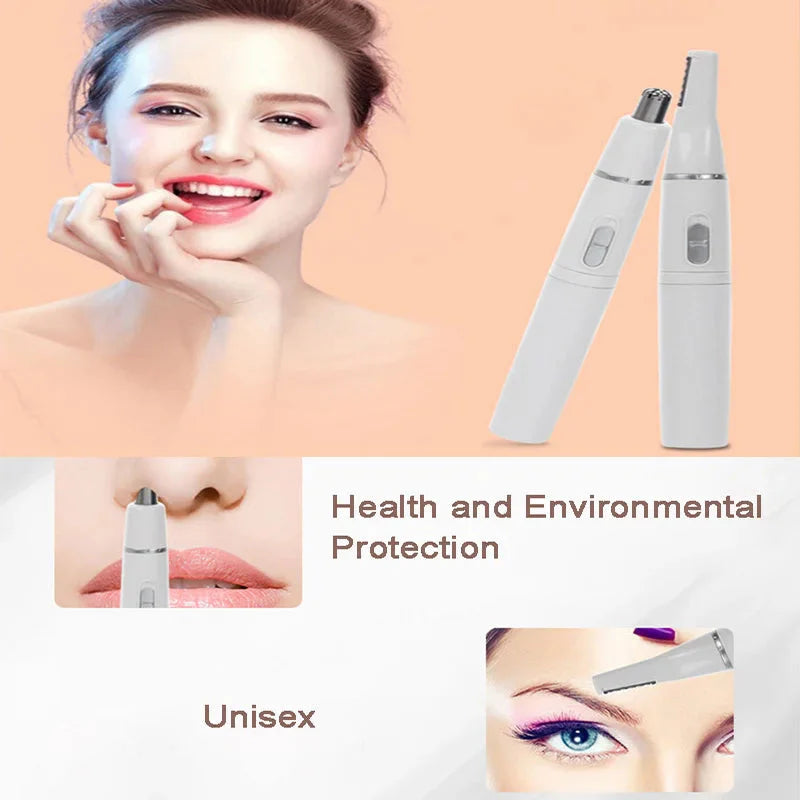 Nose And Ear Hair Trimmer Eyebrow Facial Hair Removal Shaver Battery