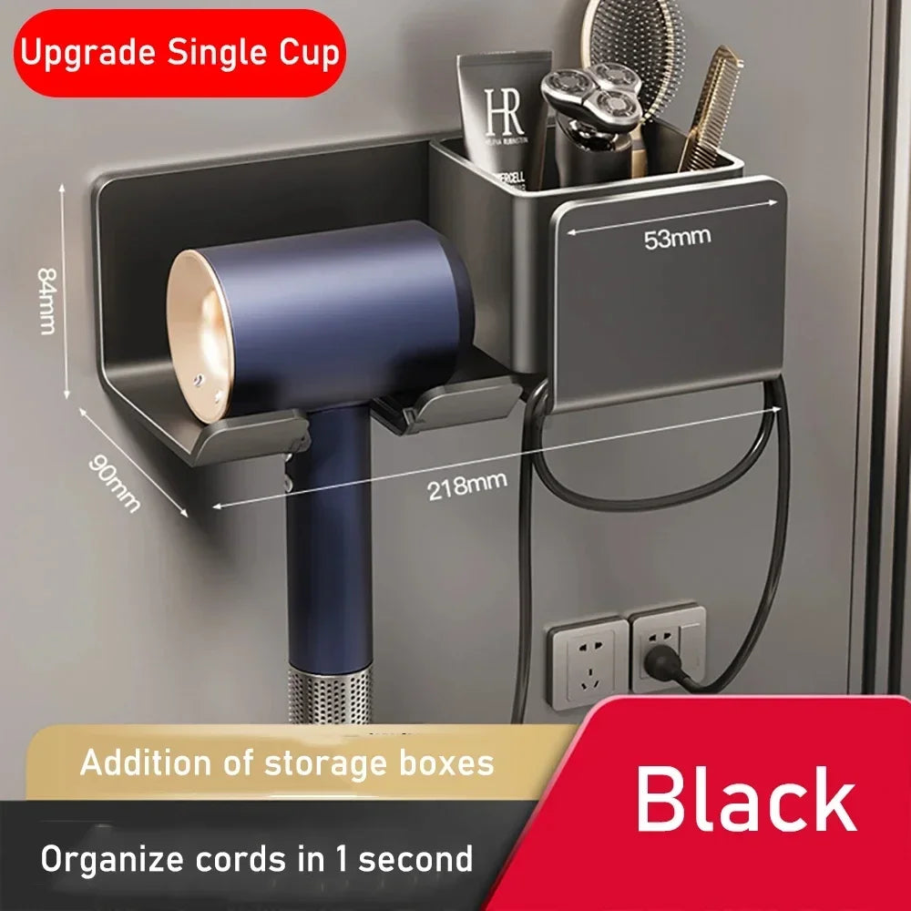 Hair Dryer Holder Wall Mount Metal Stand Cradle For Straightener