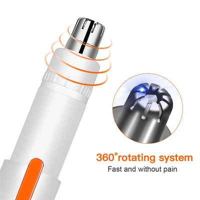 Electric Nose And Ear Hair Trimmer Portable Rotating Grooming Tool