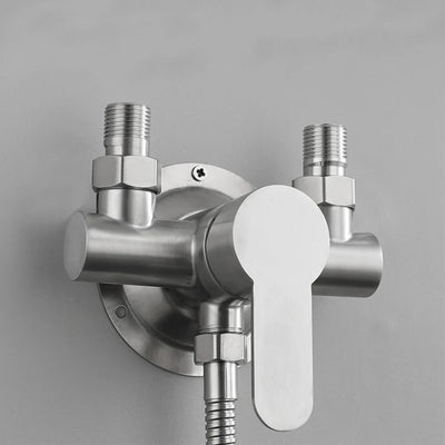 Stainless Steel Shower Faucet Wall Mounted Hot Cold Water Mixer
