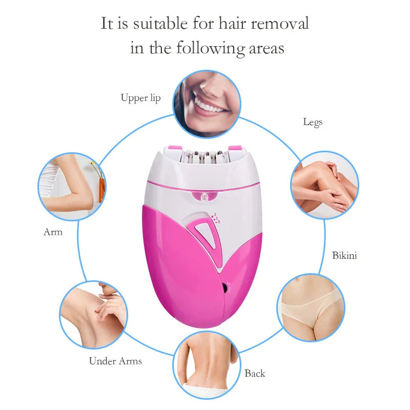 Electric Epilator USB Rechargeable For Women Full Body Hair Removal