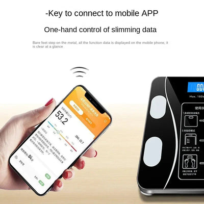 Bluetooth Body Fat Scale With App For Accurate Bathroom Weighing