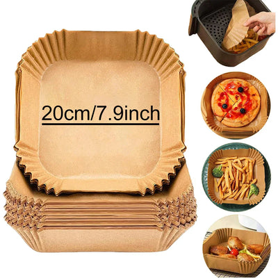 EcoCrisp Non Stick Air Fryer Liners For Easy Cooking Cleanup
