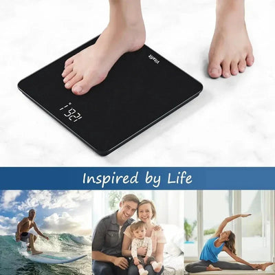 Bathroom Scale Clear Digital Body Weight Monitor Accurate Measurement
