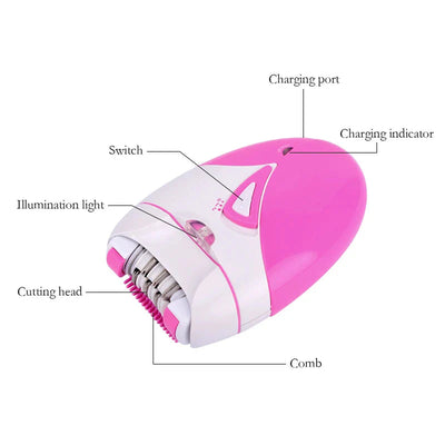 Electric Epilator USB Rechargeable For Women Full Body Hair Removal