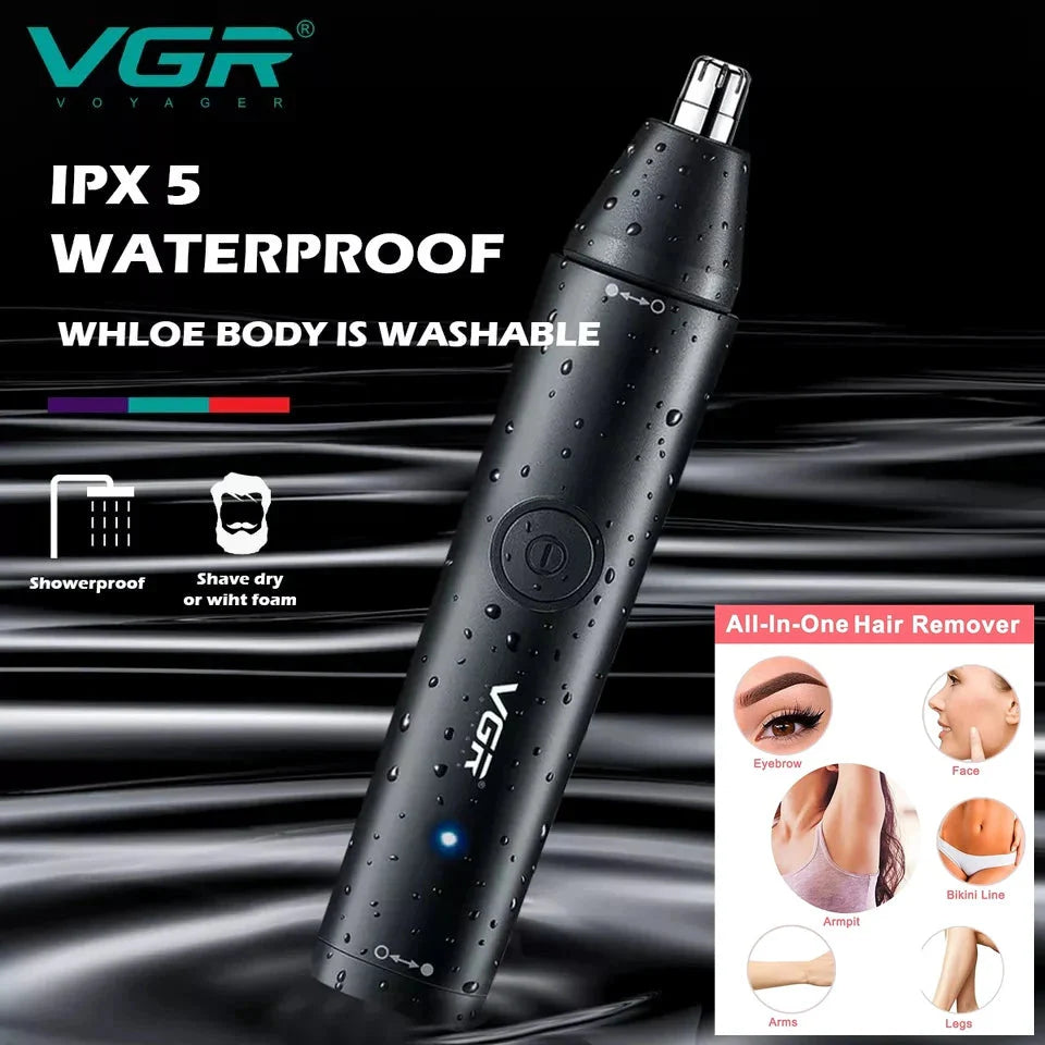 2in1 Washable Nose Hair Trimmer Electric Beard And Ear Groomer