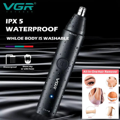 2in1 Washable Nose Hair Trimmer Electric Beard And Ear Groomer