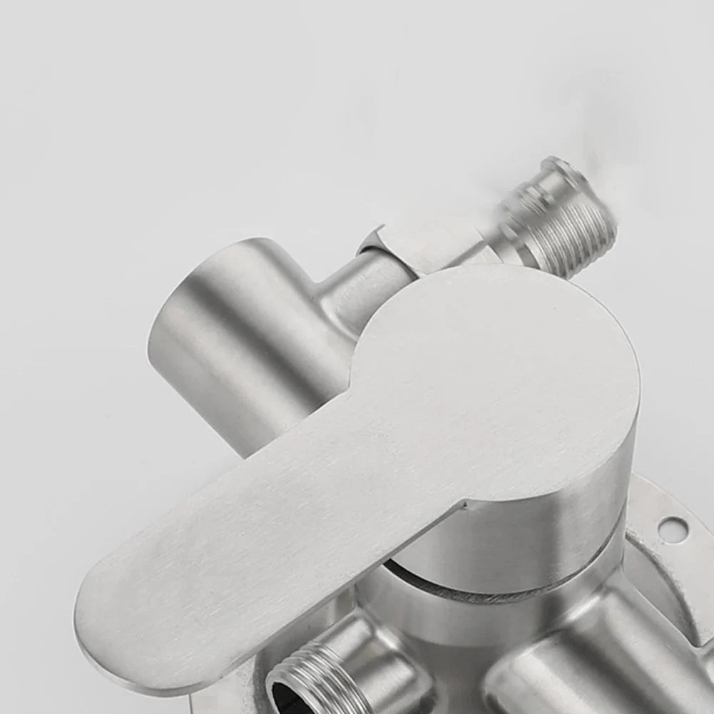 Stainless Steel Shower Faucet Wall Mounted Hot Cold Water Mixer
