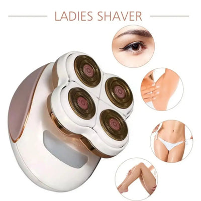 Rechargeable Lady Epilator For Face Legs Arms 4x Hair Removal Power