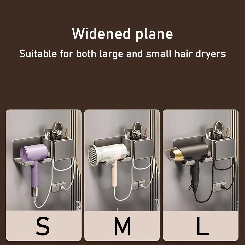 Hair Dryer Holder Shelf Bathroom Organizer For Blower And Accessories