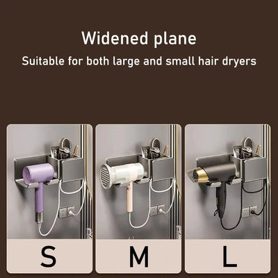 Hair Dryer Holder Shelf Bathroom Organizer For Blower And Accessories