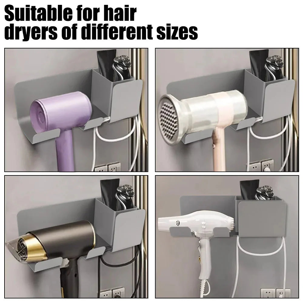 Hair Dryer Holder Multifunctional Storage Rack For Straighteners