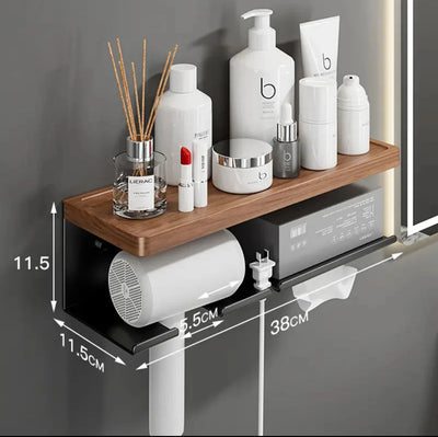 Hair Dryer Holder Bathroom Styling Organizer Blower Storage Rack