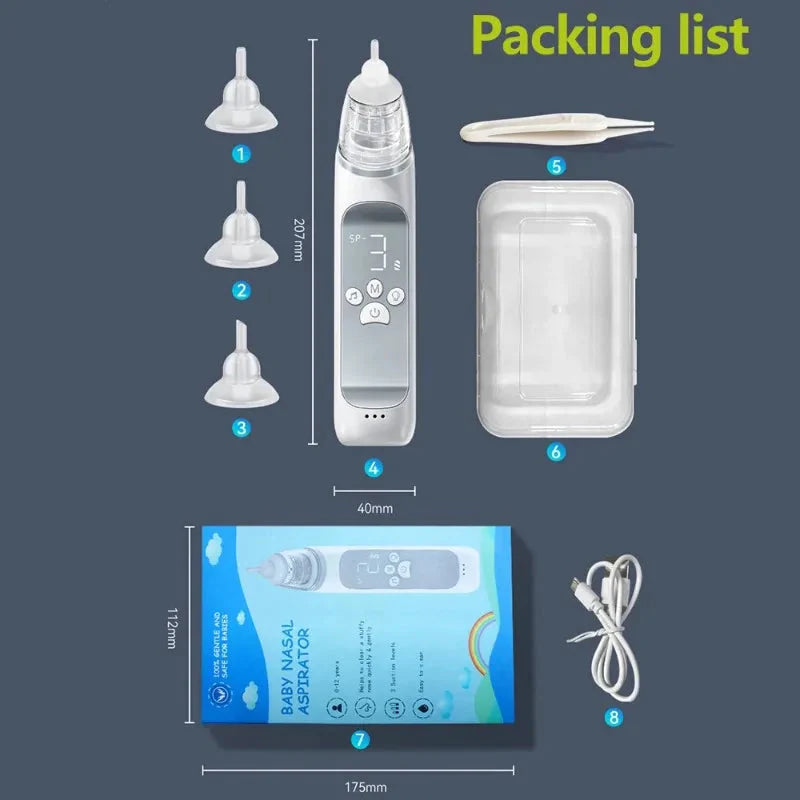 Baby Electric Nasal Aspirator With Food Grade Silicone Mouthpiece