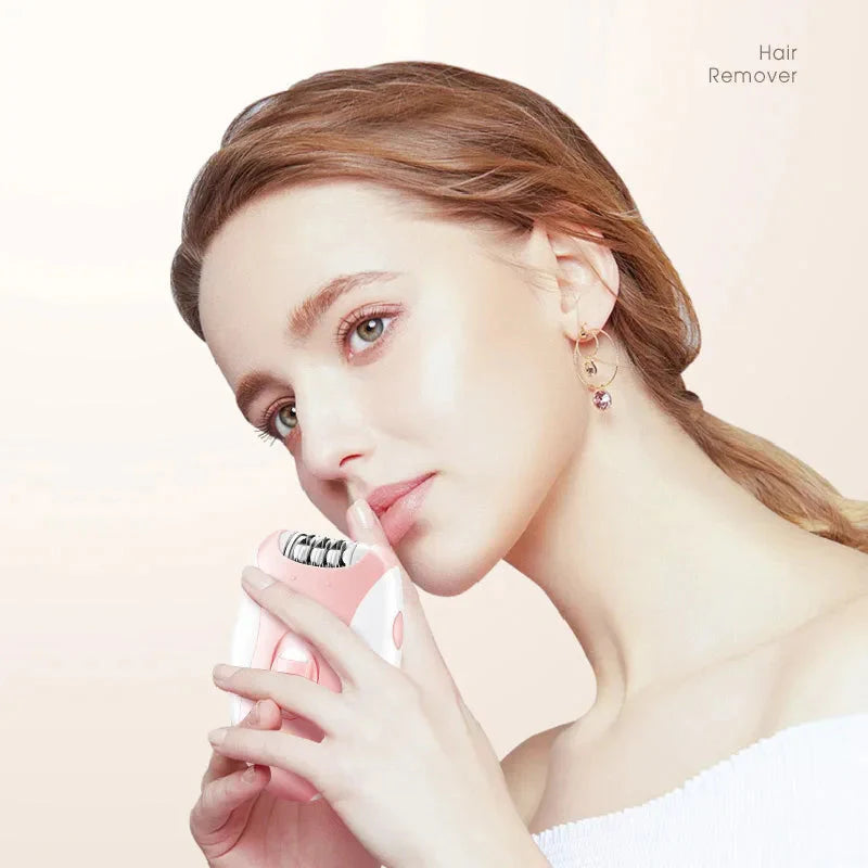 Kemei Rechargeable Women Electric Epilator For Facial And Body Hair Removal