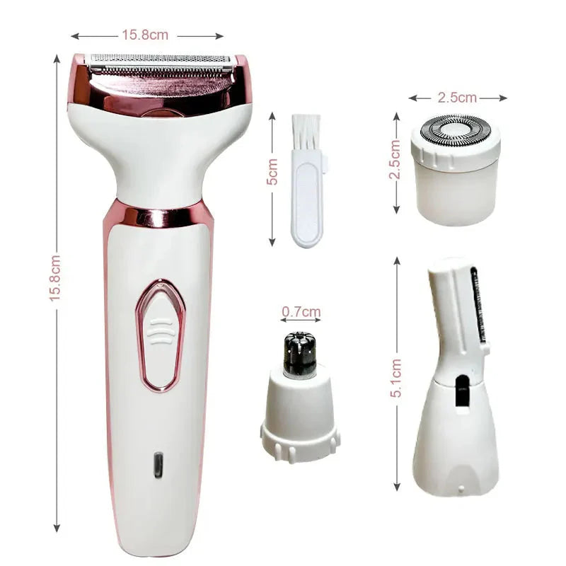 Lady Electric Shaver For Face Nose Legs Underarm And Bikini Trimming