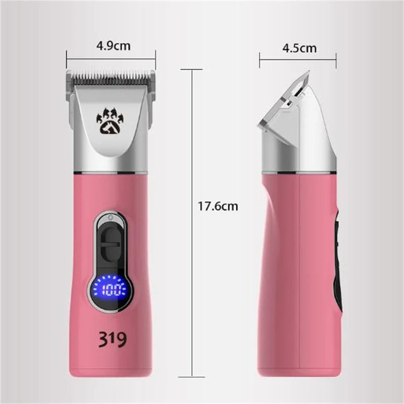 Cordless Dog Grooming Clipper Rechargeable Quiet Pet Trimmer