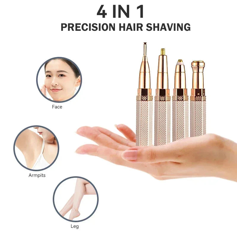 4 In 1 Facial Electric Shaver For Women Eyebrow Body Trimmer