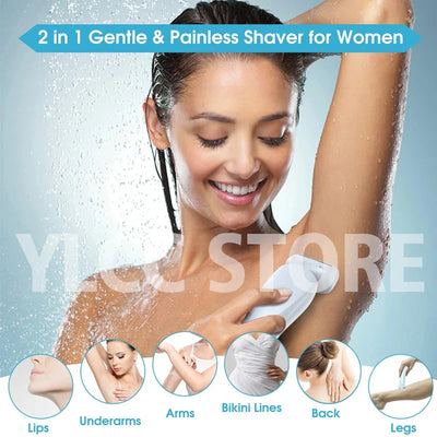 Women's Electric Shaver Bikini Trimmer For Face Underarms Legs Body