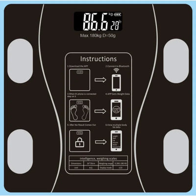 Digital Bathroom Weighing Scale With BMI Body Fat Muscle Analysis