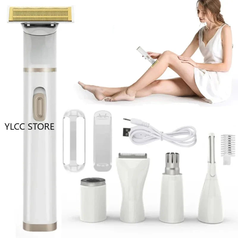 Women's Electric Shaver Cordless Eyebrow Bikini Facial Hair Remover