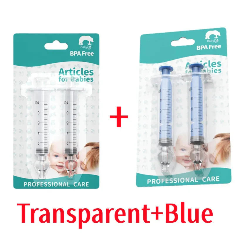 Baby Nasal Aspirator 10ML 20ML Soft Silicone Nose Cleaner Syringe