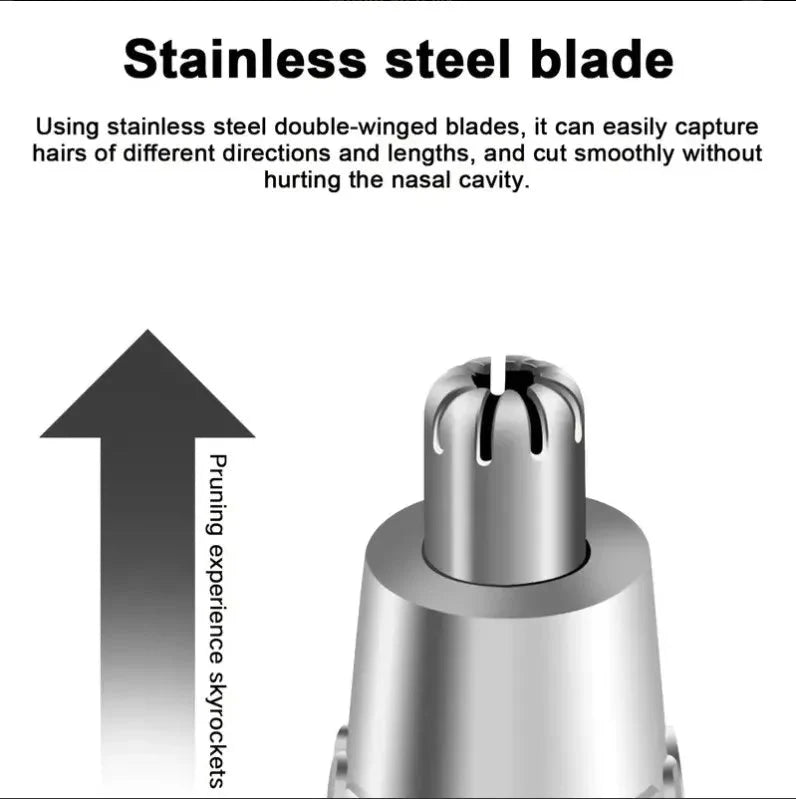 Wireless Waterproof Nose Hair Trimmer Electric Battery Operated