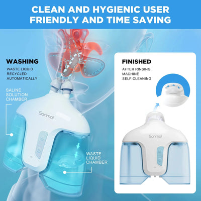 Electric Nasal Irrigation System With 50 SaltPods For Nasal Care