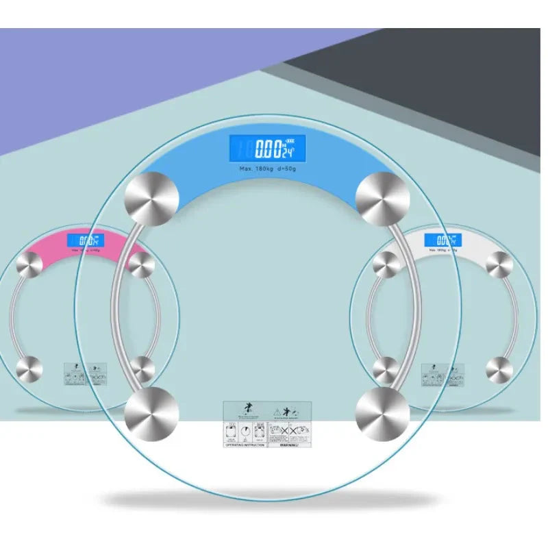 Digital Bathroom Scale LCD Electronic Body Weight Balance