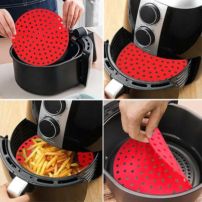 Reusable Silicone Air Fryer Liners Nonstick Heat Resistant Mats