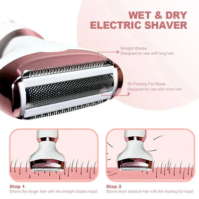 Lady Electric Shaver For Face Nose Legs Underarm And Bikini Trimming