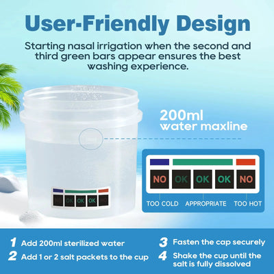 Electric Nasal Irrigation System With 50 SaltPods For Nose Care