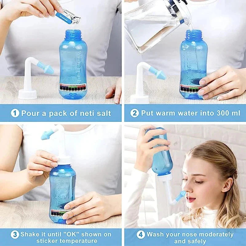 Waterpulse Nasal Irrigator Rinse Bottle Nose Wash Cleaner Protector