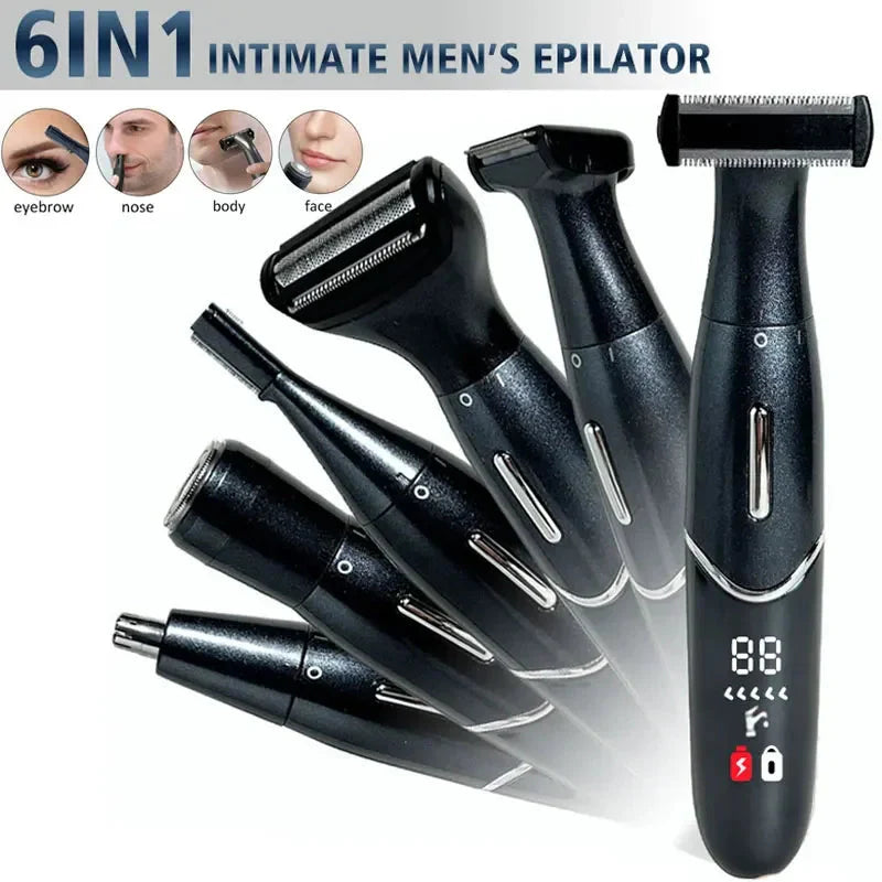 6 In 1 Female Electric Epilator For Body And Face Use